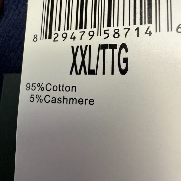 Cotton Cashmere Mens XXL Blue Shirt Button Down Long Sleeve Collared Top NWT - Picture 3 of 8